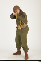  U.S.Army uniform World War II. - Technical Corporal - poses american soldier standing uniform whole body 0018.jpg